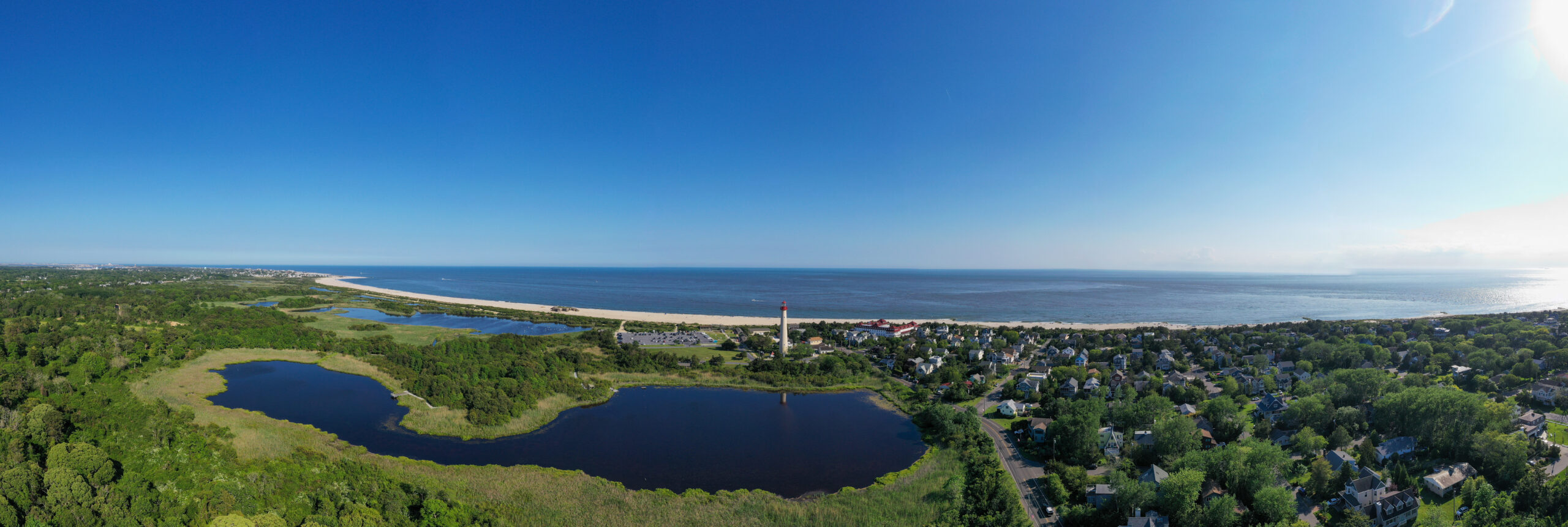 Cape May aerial of Cape May Point State Park in NJ