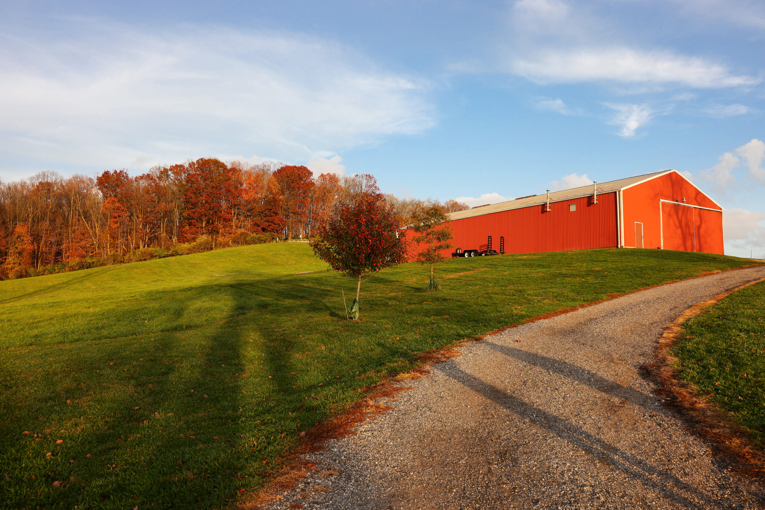 Red barn in the suburbs of Philadelphia - Newtown Square, PA.