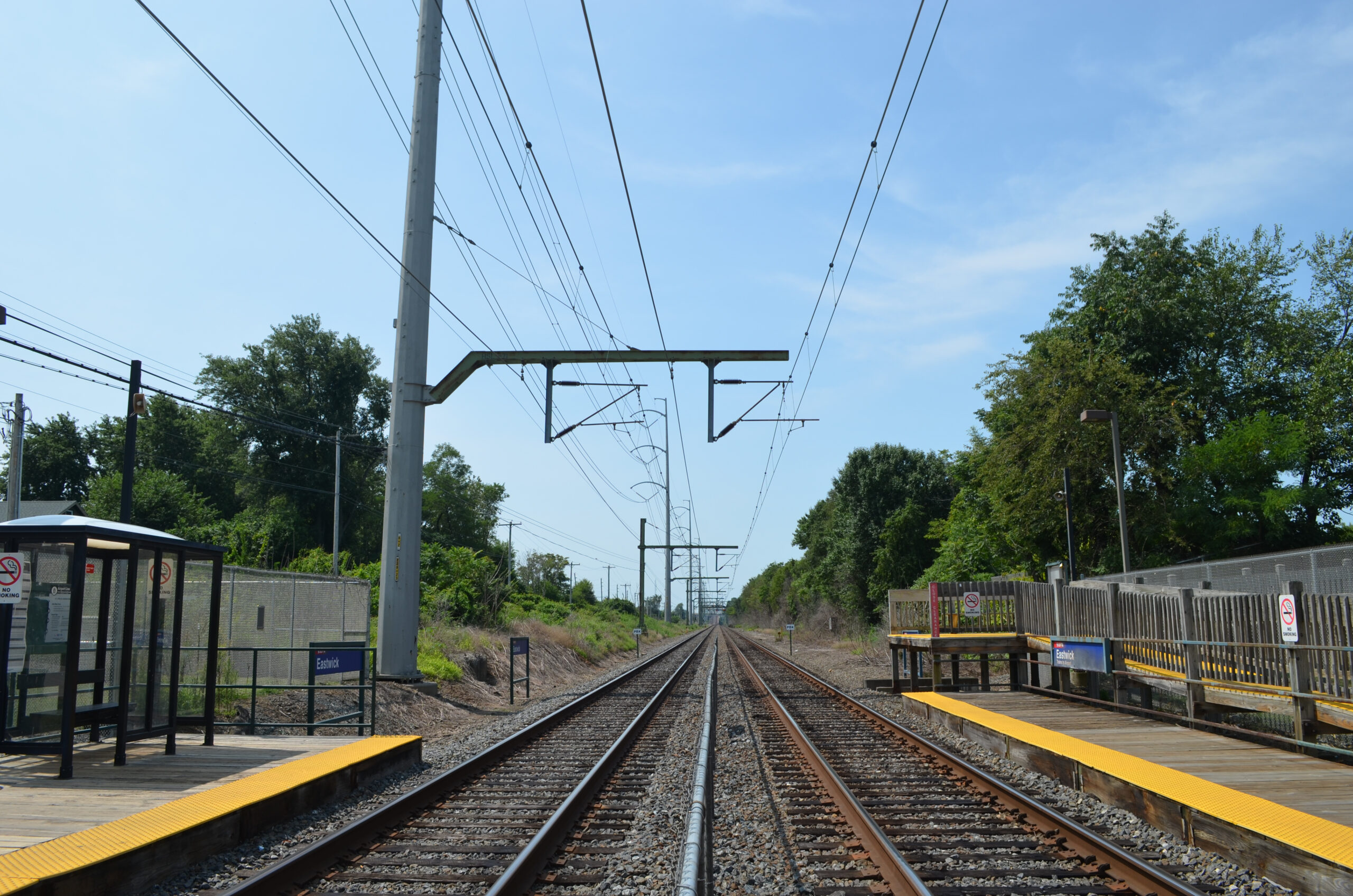 A train station in the Philadelphia suburbs. 