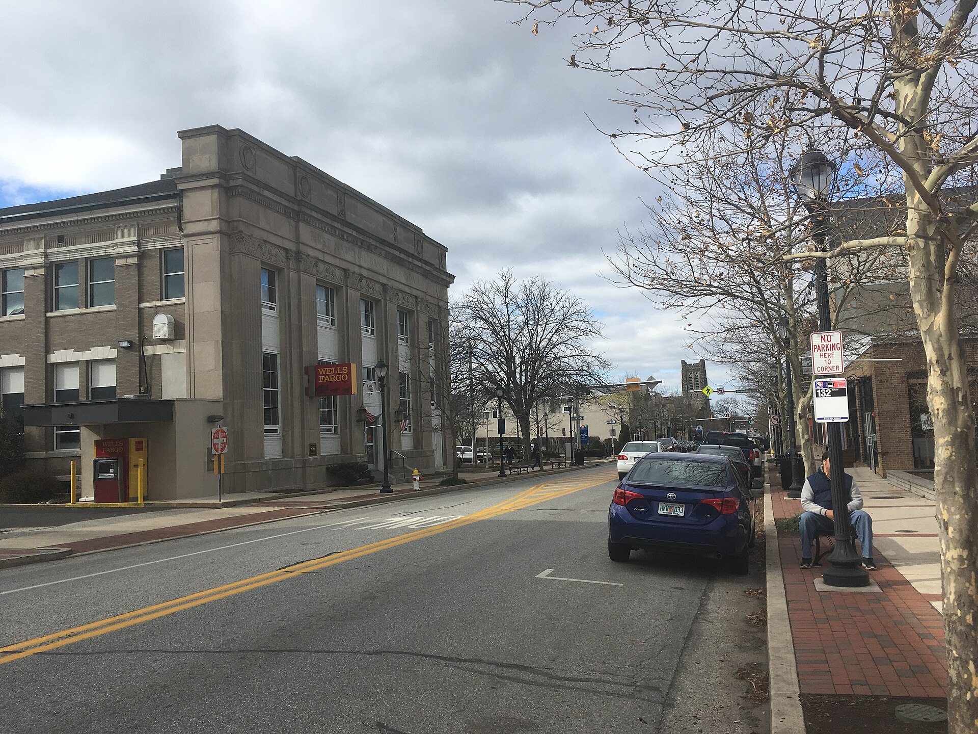 Historic 1902 brick building of the Order of Independent Americans on High Street in Pottstown, Pennsylvania